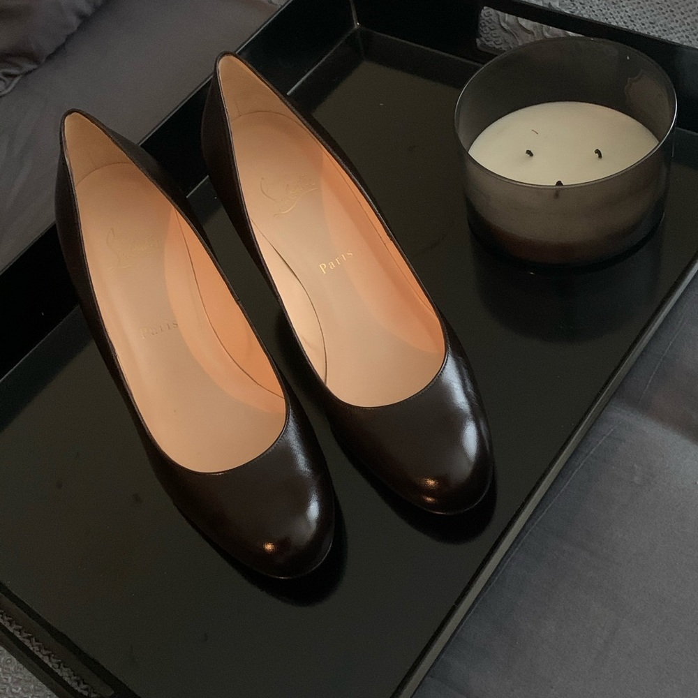 Christian Louboutin Simple Leather Red Sole Pumps